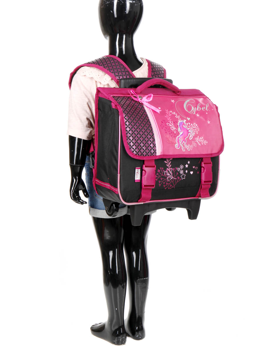 Cartable À roulettes Cybel Rose 38 cm