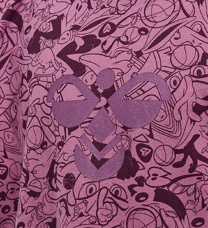 Hummel T-Shirt - hmlSpace Jam Diez - Lila m. Bordeaux