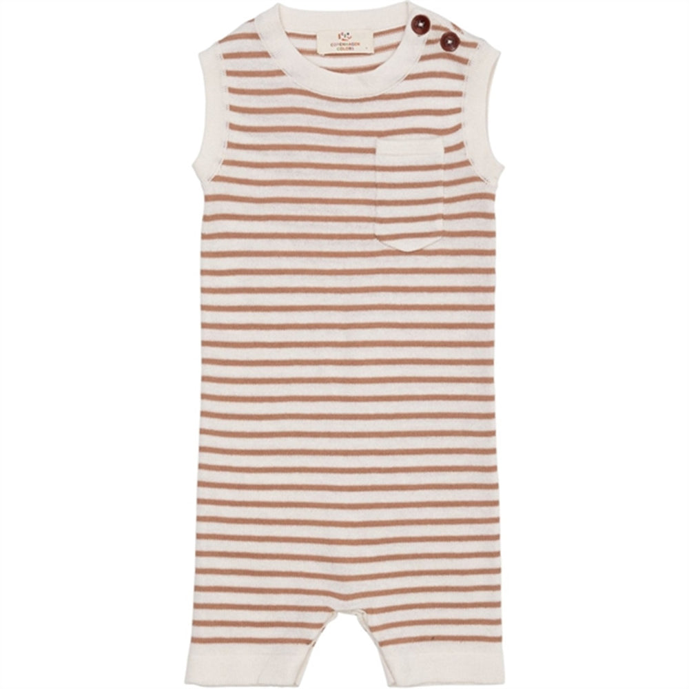Køb Copenhagen Colors Cream/Natural Comb. Strik Romper Striber