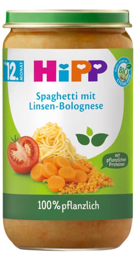 HiPP Bio Spaghetti mit Linsen-Bolognese