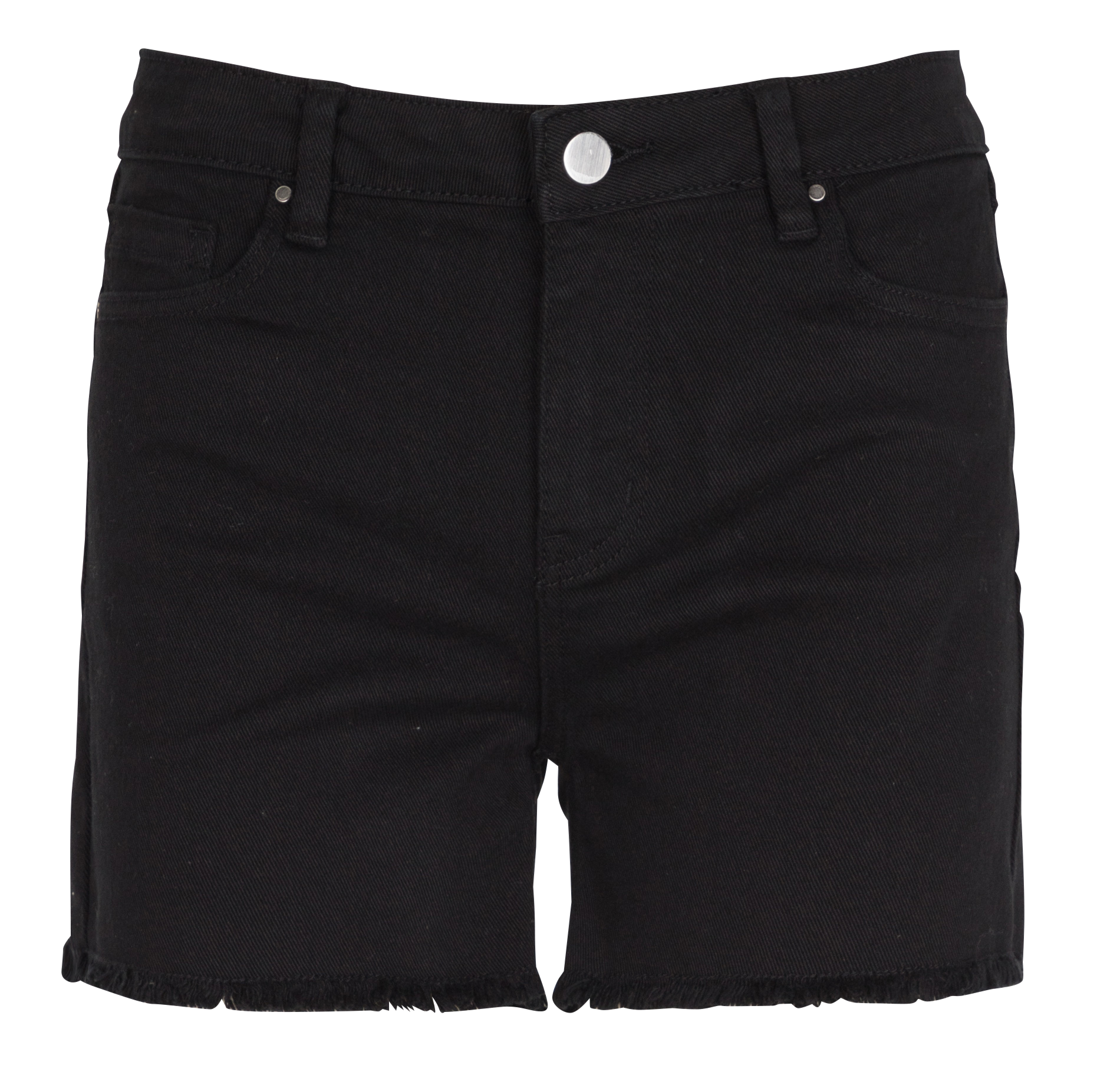 STEFFIE - Short frangé en coton| Noir