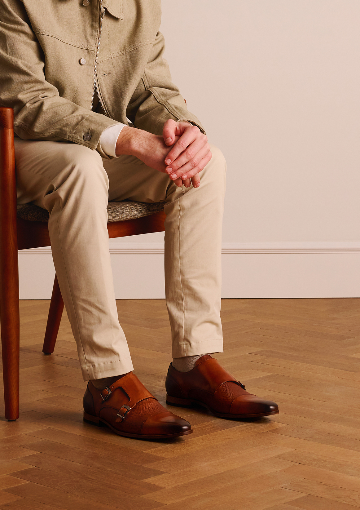 Bruine leren gespschoenen