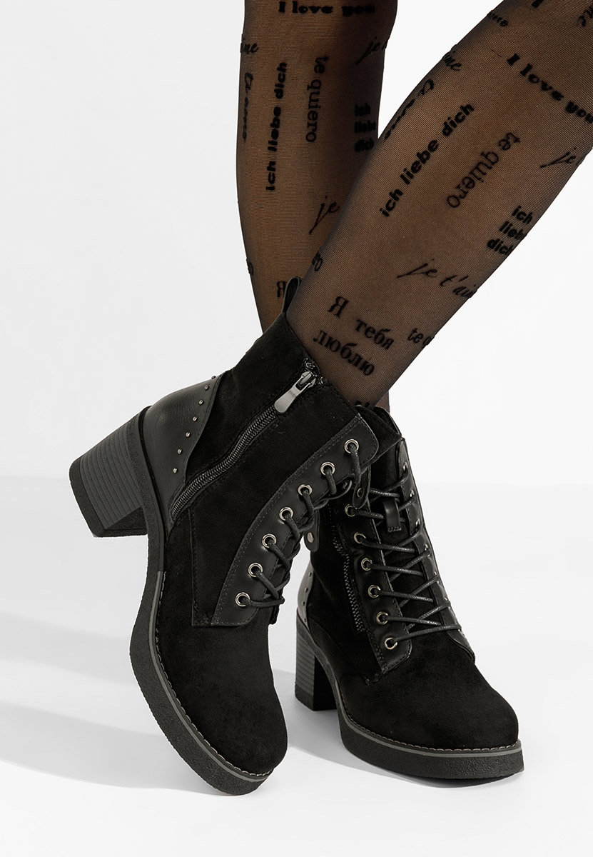 Bottines à talon noires Jovanna