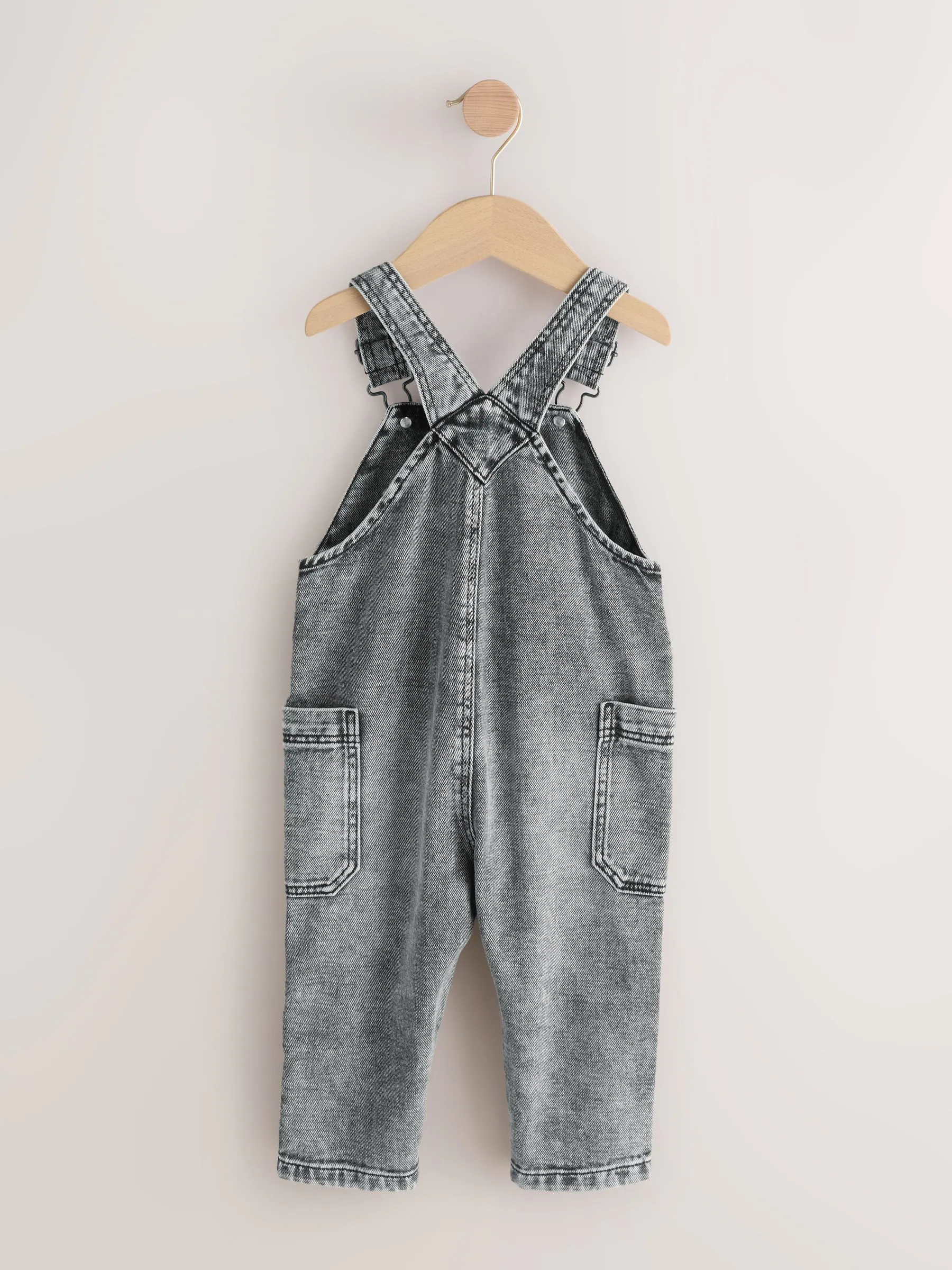 Grijs - Denim tuinbroek (3mnd -7jr)