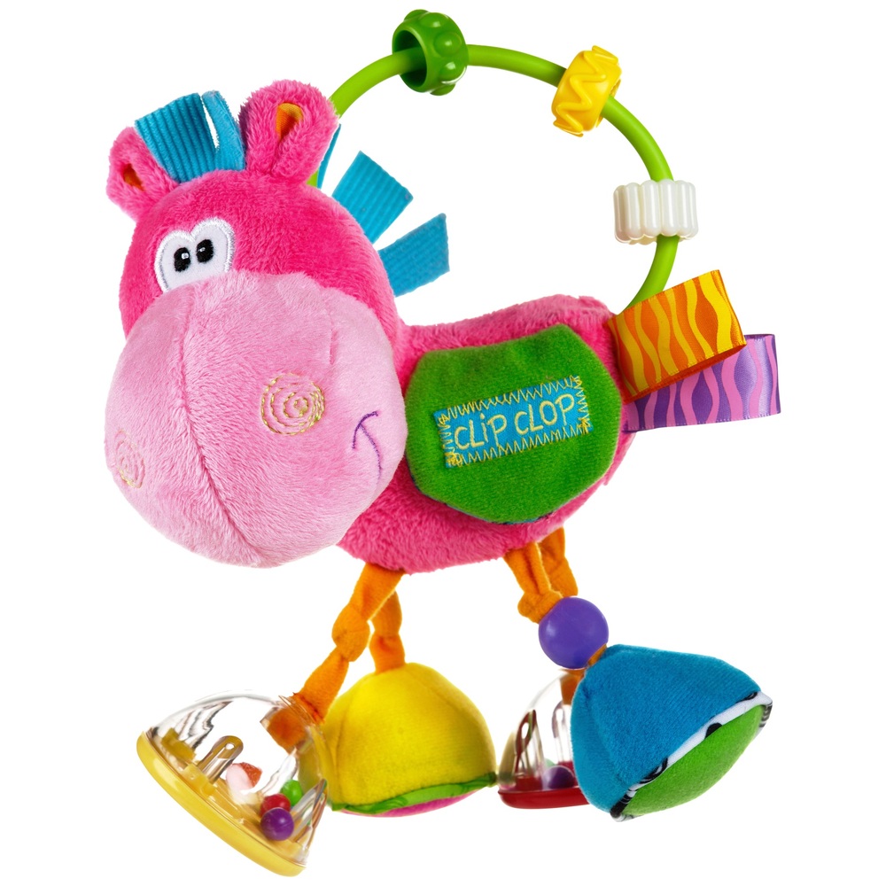 Playgro Clip Clop Aktivitäts-Babyrassel Rosa