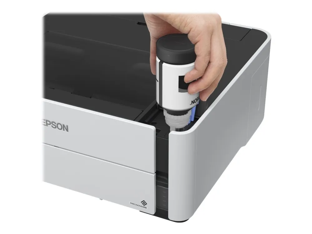 Epson EcoTank ET-M1180 - Printer - S/H - Duplex - blækprinter - kan genopfyldes - A4/Legal - 1200 x 2400 dpi - op til 20 spm - kapacitet: 250 ark - USB 2.0, LAN, Wi-Fi