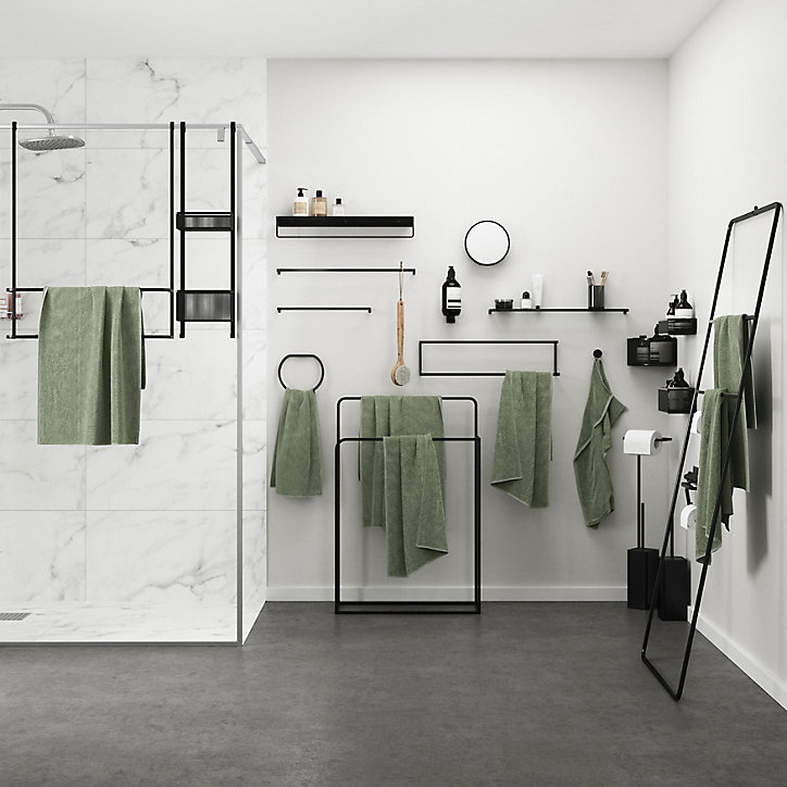 Dérouleur papier toilette noir mat GoodHome Elland