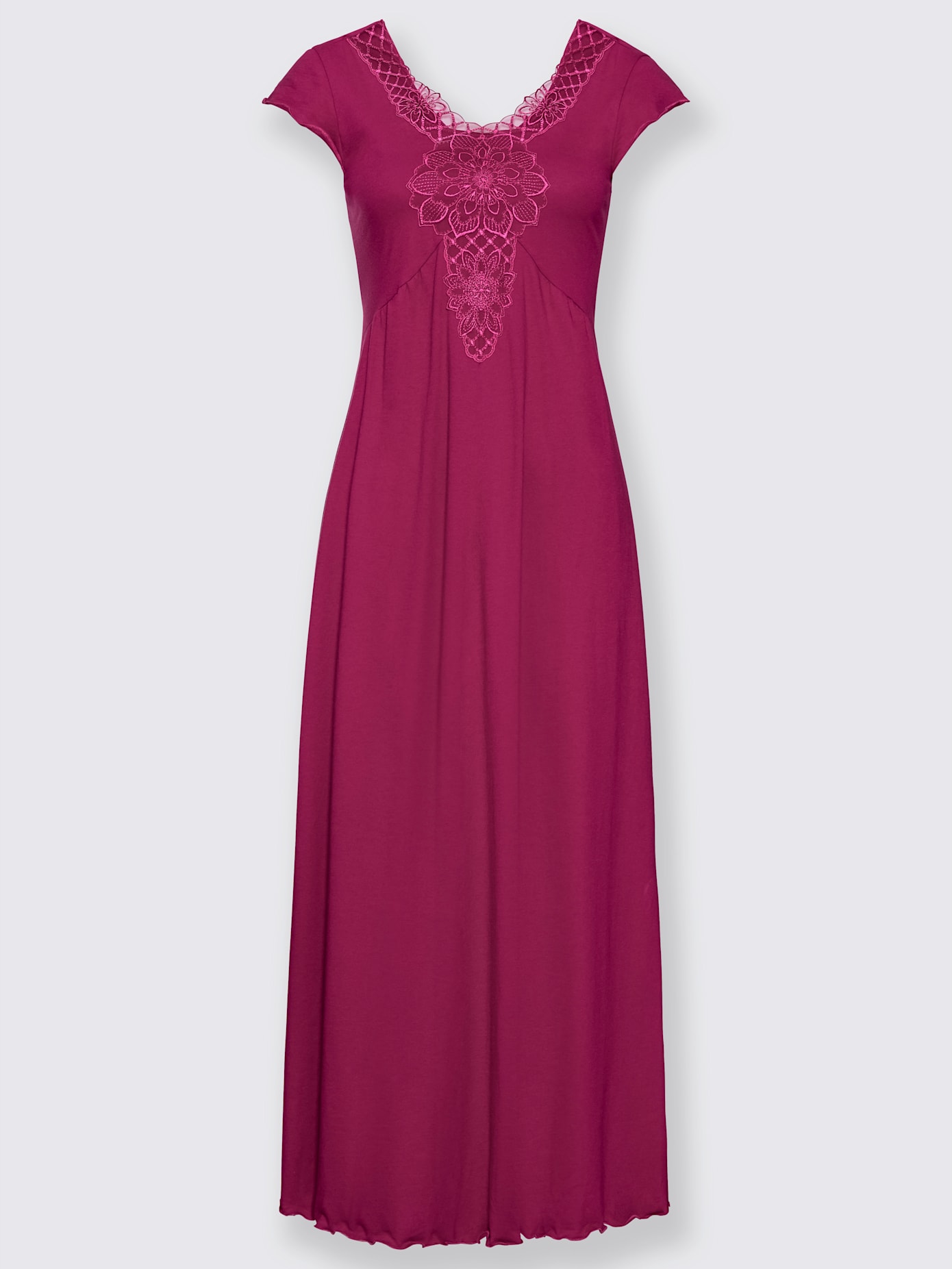 Chemise de nuit femme ornée qualité jersey fin