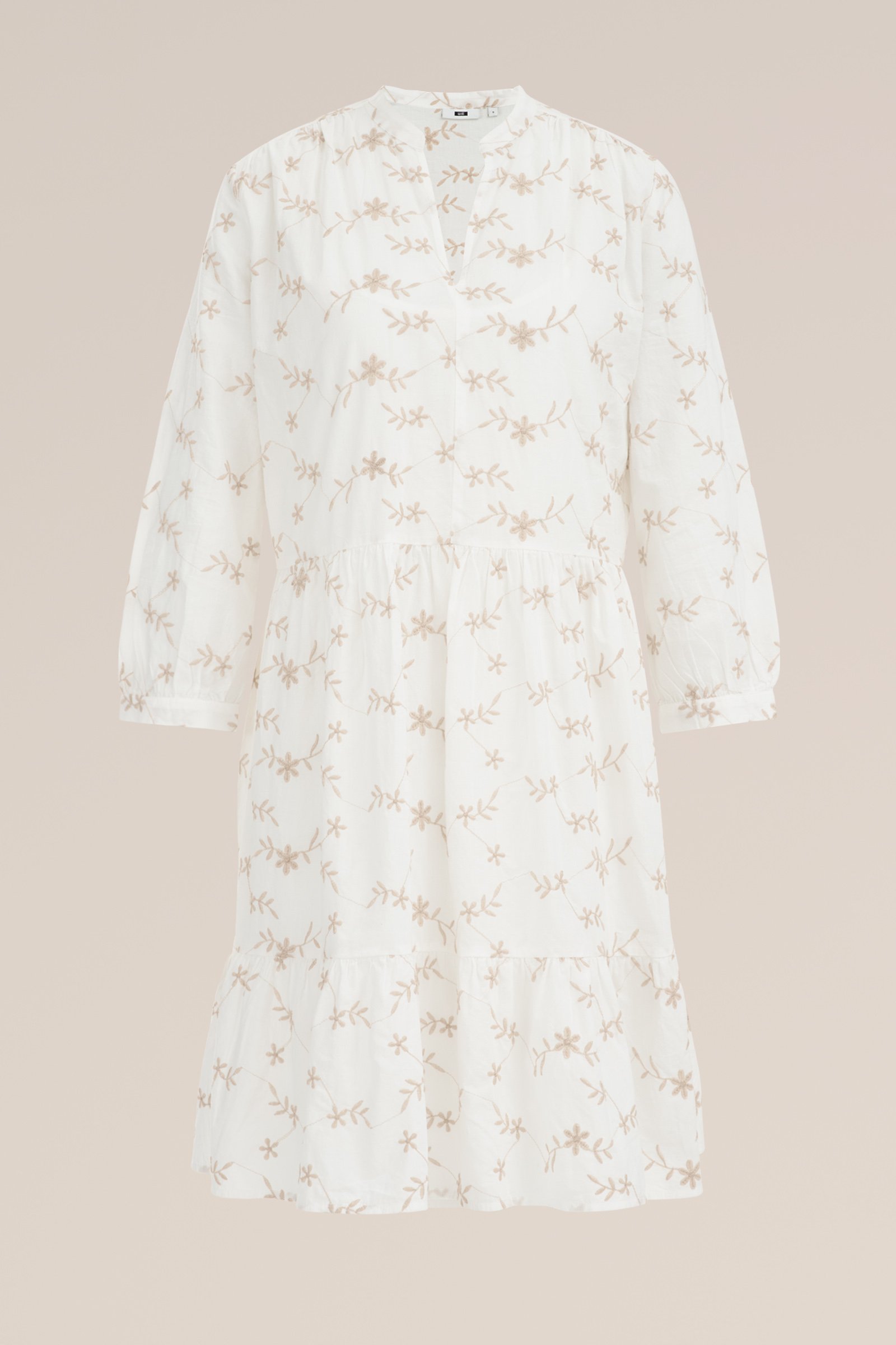 jurk met embroidery WE Fashion Wit