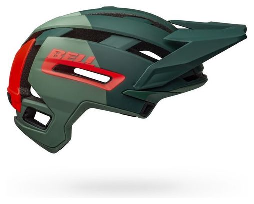 Casque avec Mentonnière Amovible BELL Super Air R Mips Vert Rouge