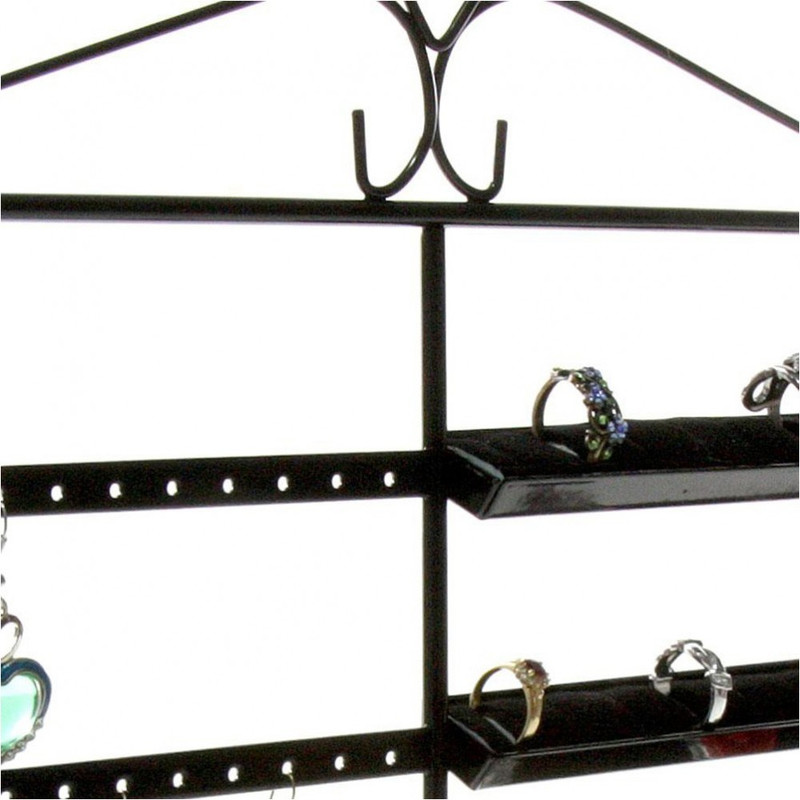 Porte bijoux porte bijoux cadre duo pour boucle d'oreille et bague Noir