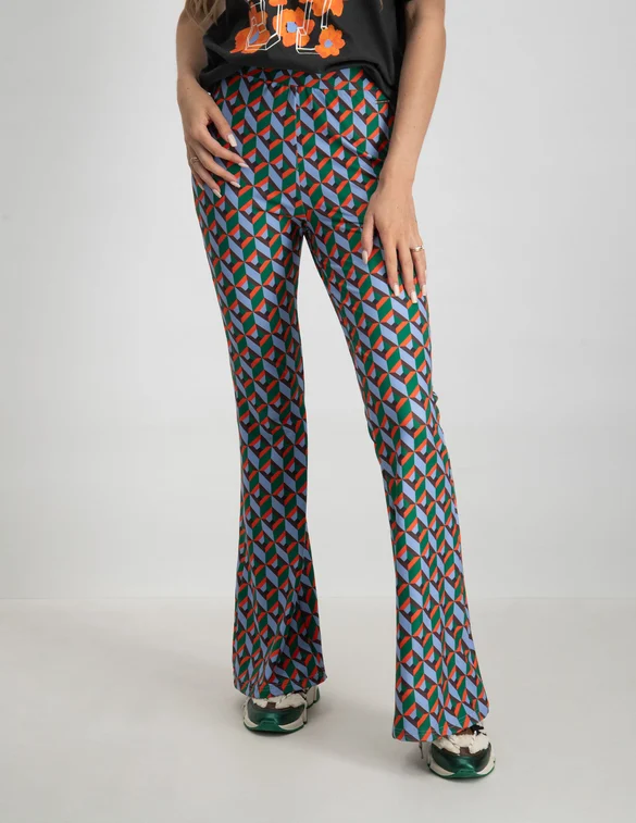 Colourful Rebel Flared broek Graphic WP115029