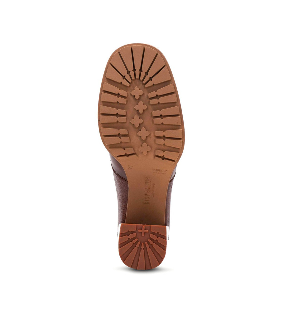 Mocassins Hispanitas Michelle em couro marrom - Salto de 7 cm -