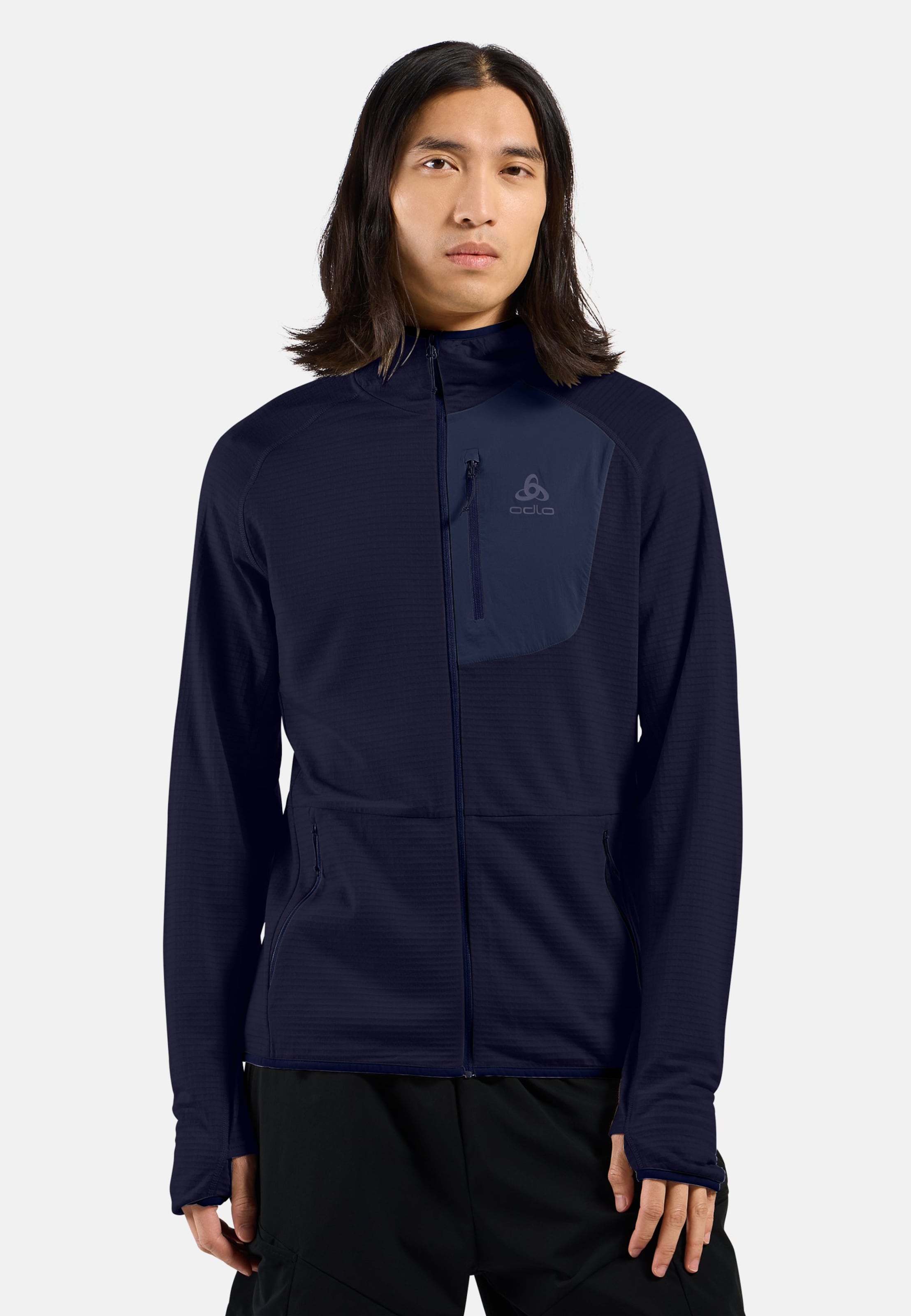 Ascent Mid Layer mit Kapuze und Reissverschluss in eclipse
