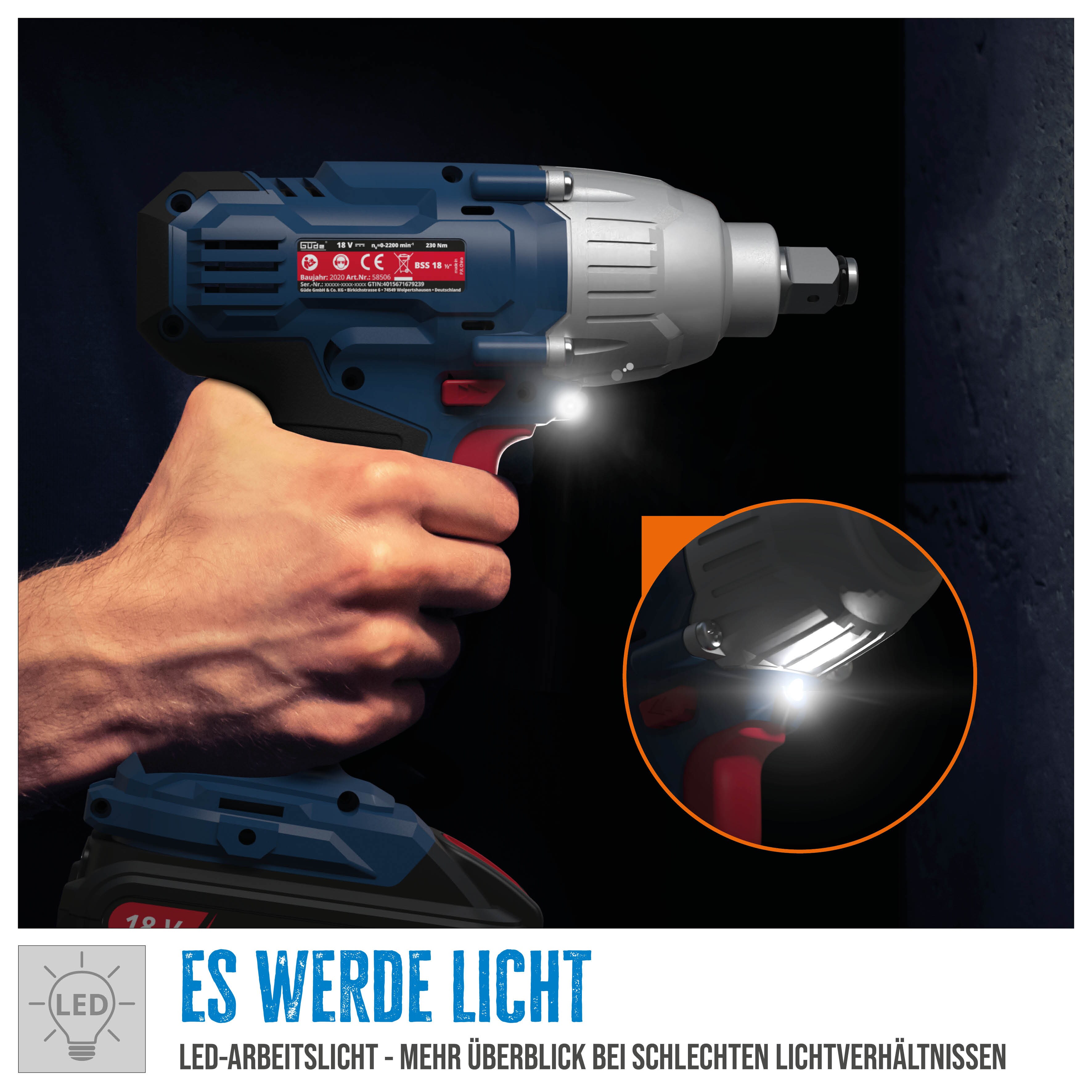 Güde Akku Schlagschrauber Set
