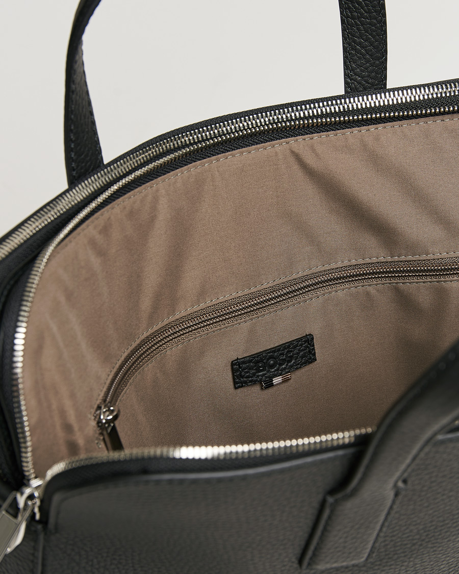 Crosstown Slim Computer Leather Bag Black