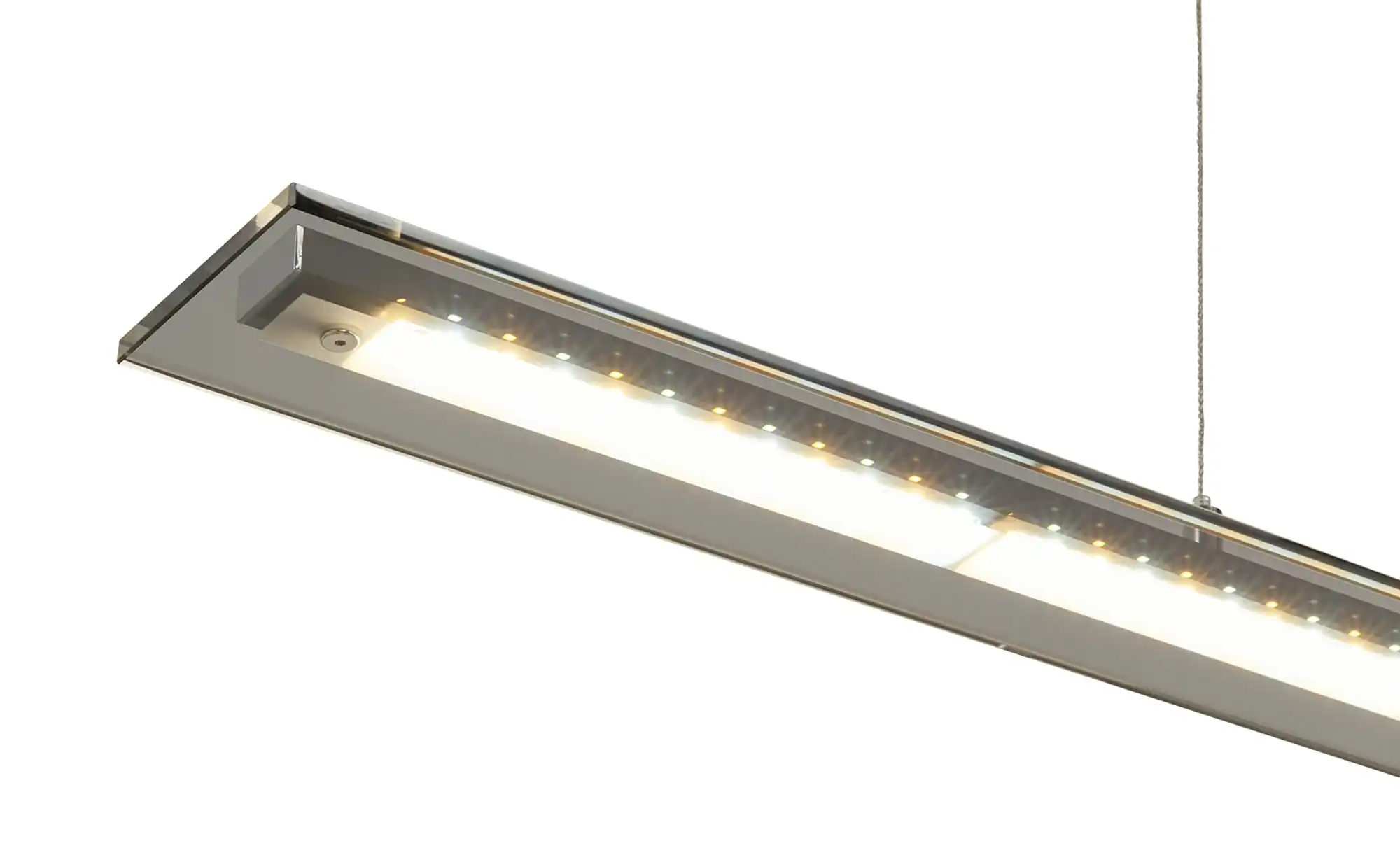 Fischer-Honsel LED-Pendelleuchte, schwarz-matt/Rauchglas
