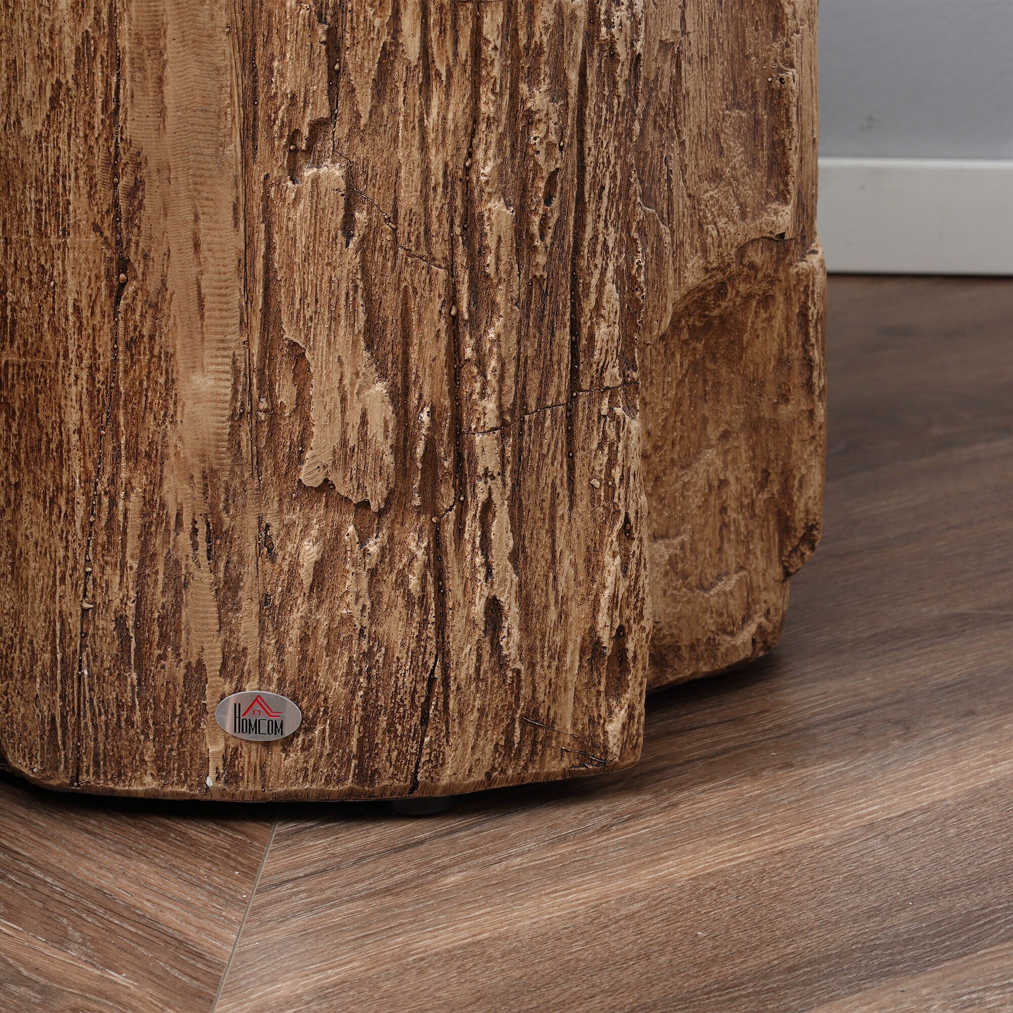 HOMCOM Beistelltisch mit vier verstellbaren Füßen natur 37L x 37B x 43H cm