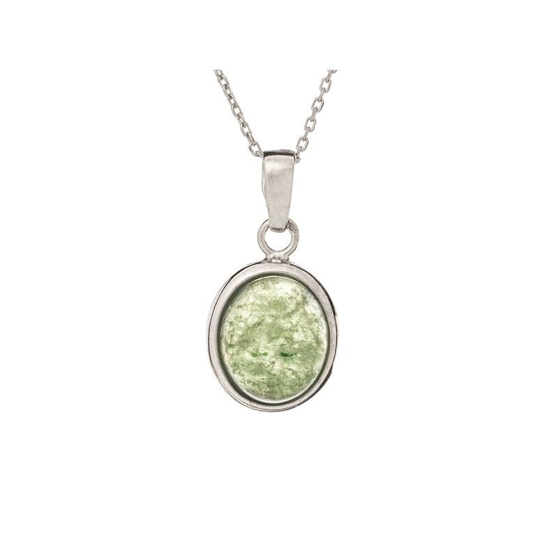 Pendentif Aventurine argent rhodie