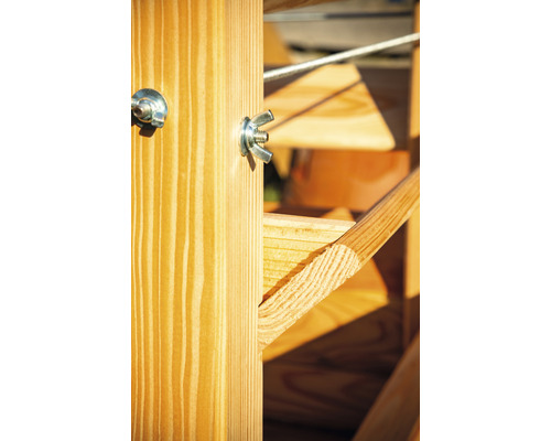 Premium verhoogde tuinbak WESTMANN maat L 65 x 65 x 73 cm naturel