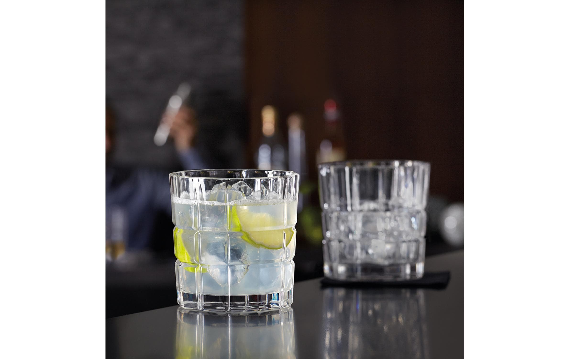 Whiskyglas Spiritii 360 ml, 4 Stück, TransparentKlassische Whiskygläser im Facettenstil