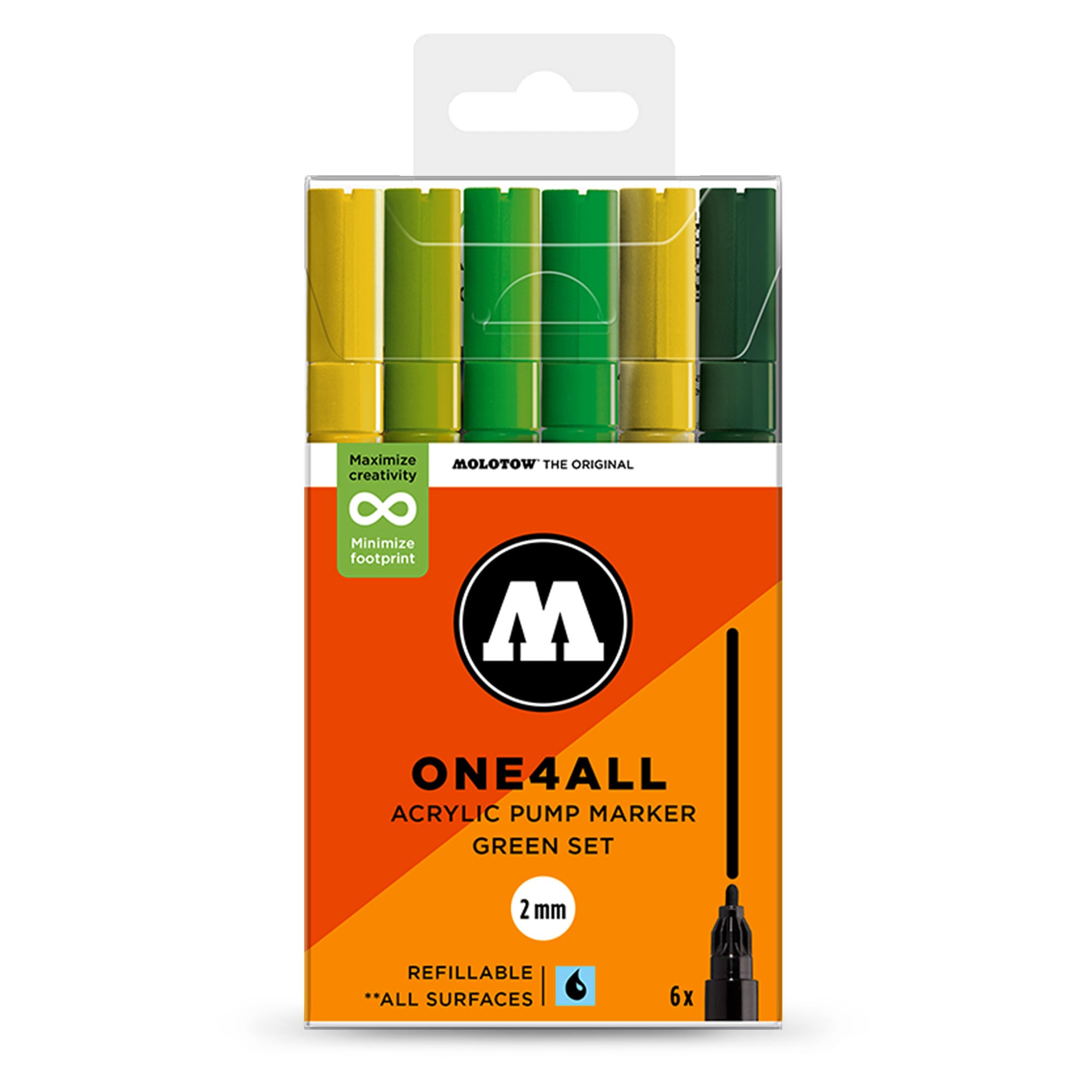 Molotow<br>ONE4ALL 127HS Green Set