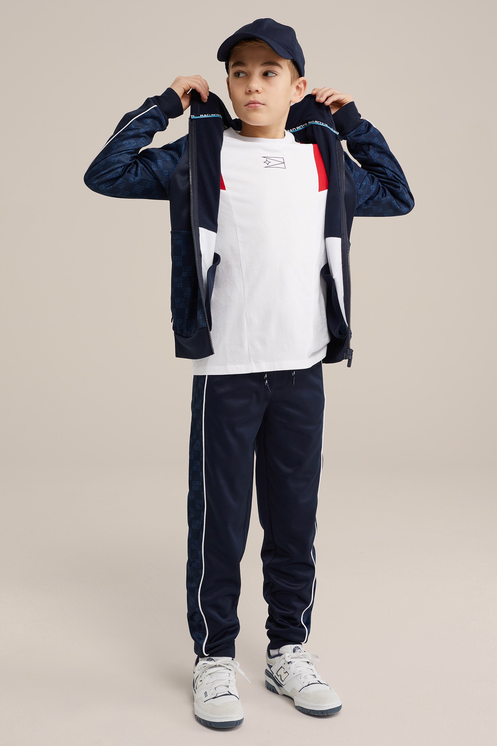 Jongens T-shirt met colourblock WE Fashion Wit