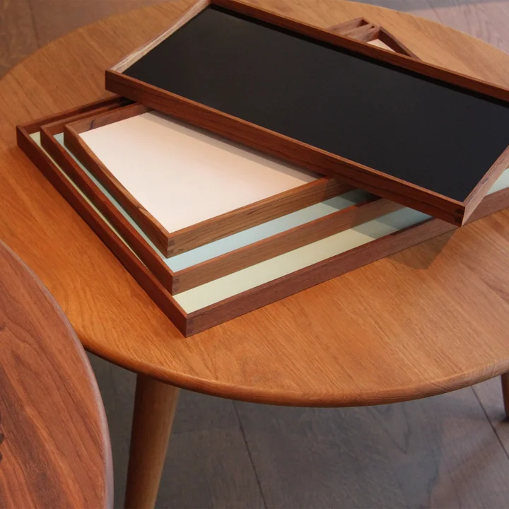 ArchitectMade - Tablett Turning Tray, 23 x 45 cm, schwarz / weiss