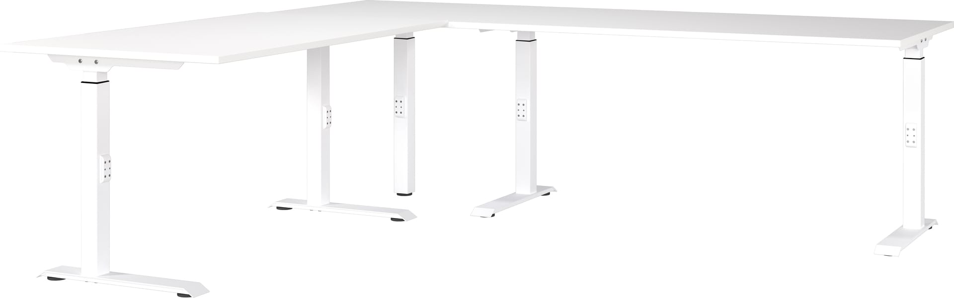 Eckschreibtisch LORENZ 260x200 cm weiß