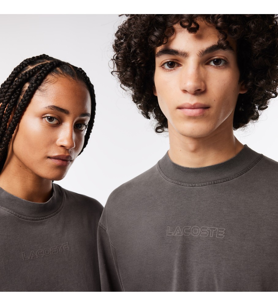 Camiseta Lacoste com logo cinza