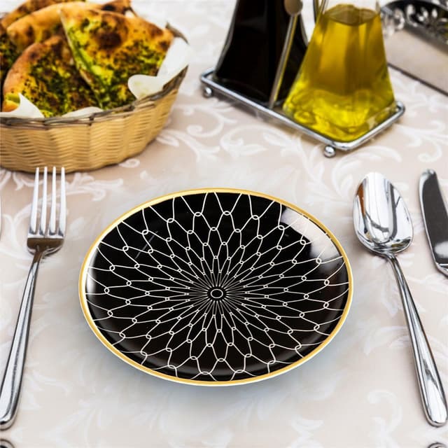4x Porcelænstallerken Tallerken Serveringstallerken