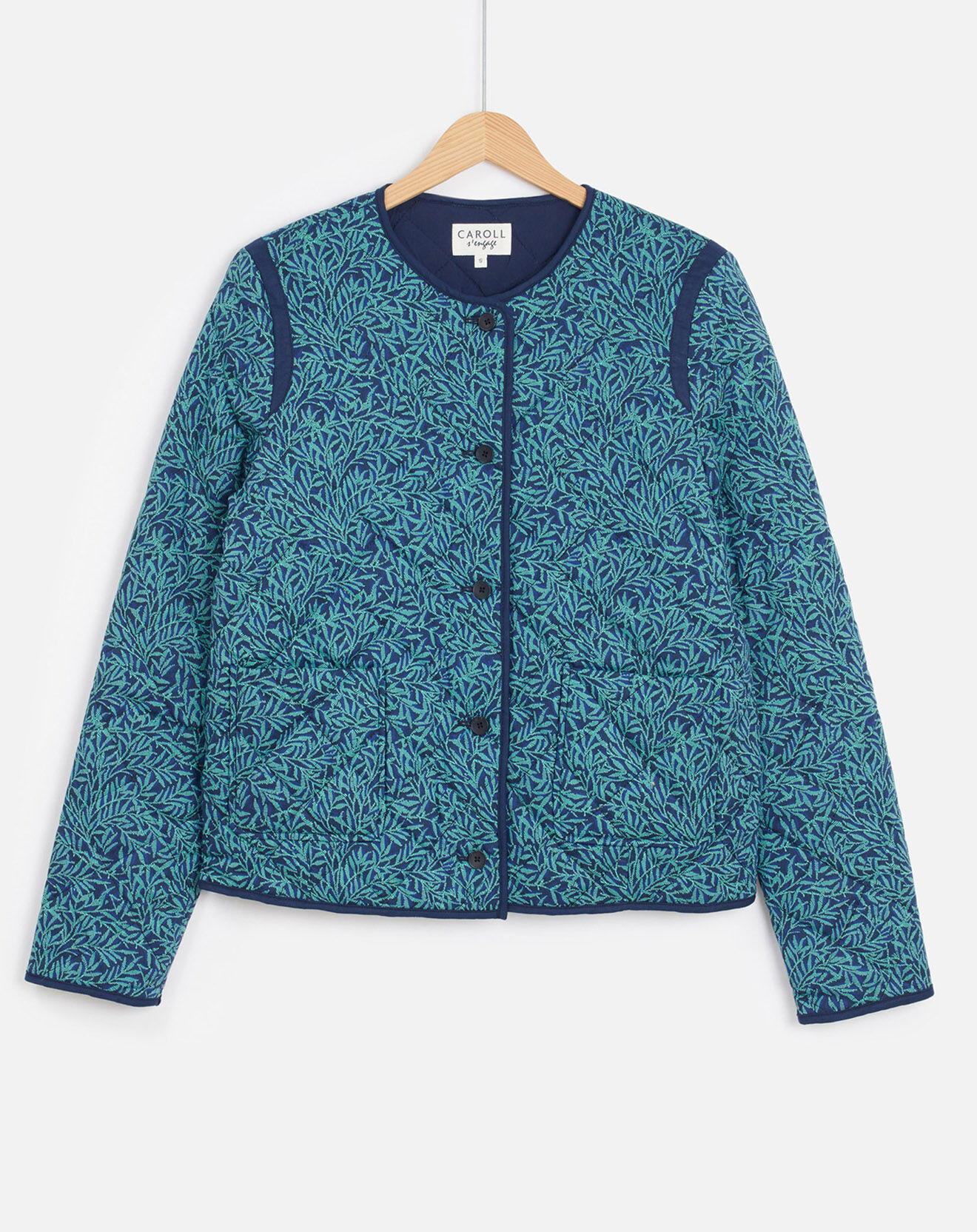 Caroll Veste matelassée Winoka imprimée bleu marine