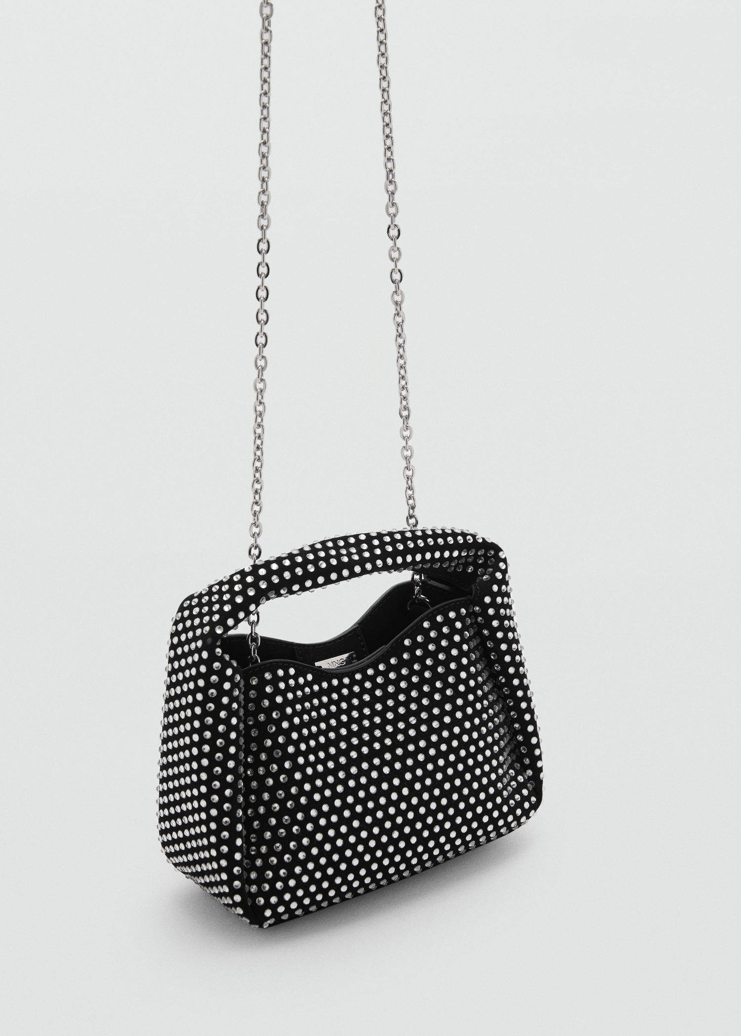Mango crossbody tas met studs zwart
