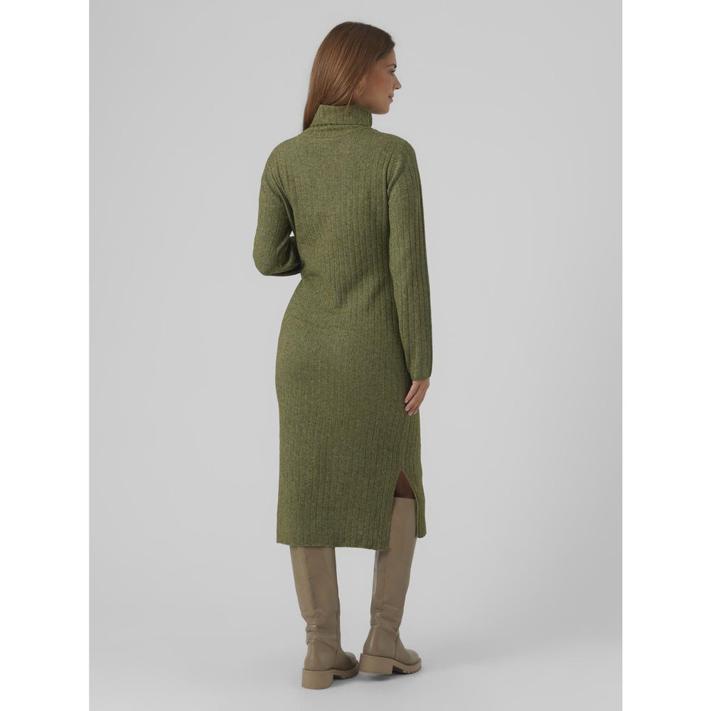 Køb Mama;licious Winter Moss Melange Mlsuniva June Ls Strik Midi Kjole 2F Noos