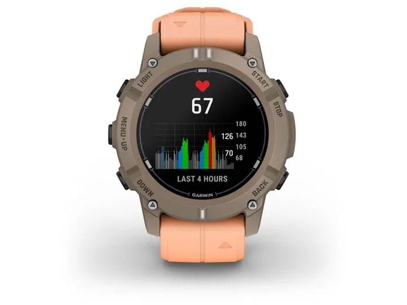 GARMIN GPS-Sportuhr Descent G2 Inkl. Armband (22 mm), rosa Der Descent G2 verfügt über ein brillantes AMOLED Touchdisplay und zahlreiche Funktionen für Aktivitäten im Wasser und an Land