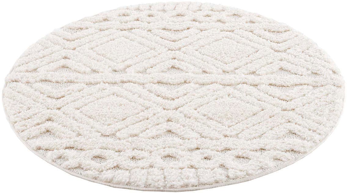 my home Hochflor-Teppich »Andro« rund 20 mm Höhe Boho Stil, weich, Hoch Tief Struktur, Wohnzimmer