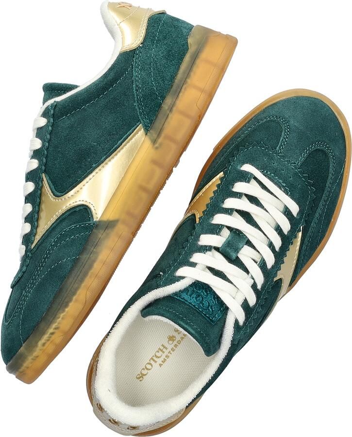 Scotch & Soda Groene Suède Lage Sneakers Green Dames