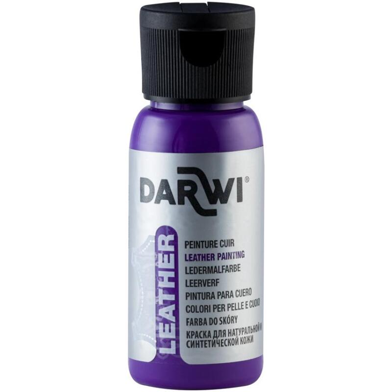 DARWI Flacon de 50 ml de Peinture sur Cuir - Violet
