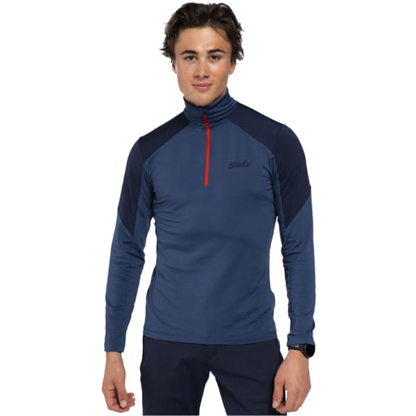 T-shirt ski de fond SWIX INFINITY LIGHT HALF ZIP LAKE BLUE/DARK NAVY