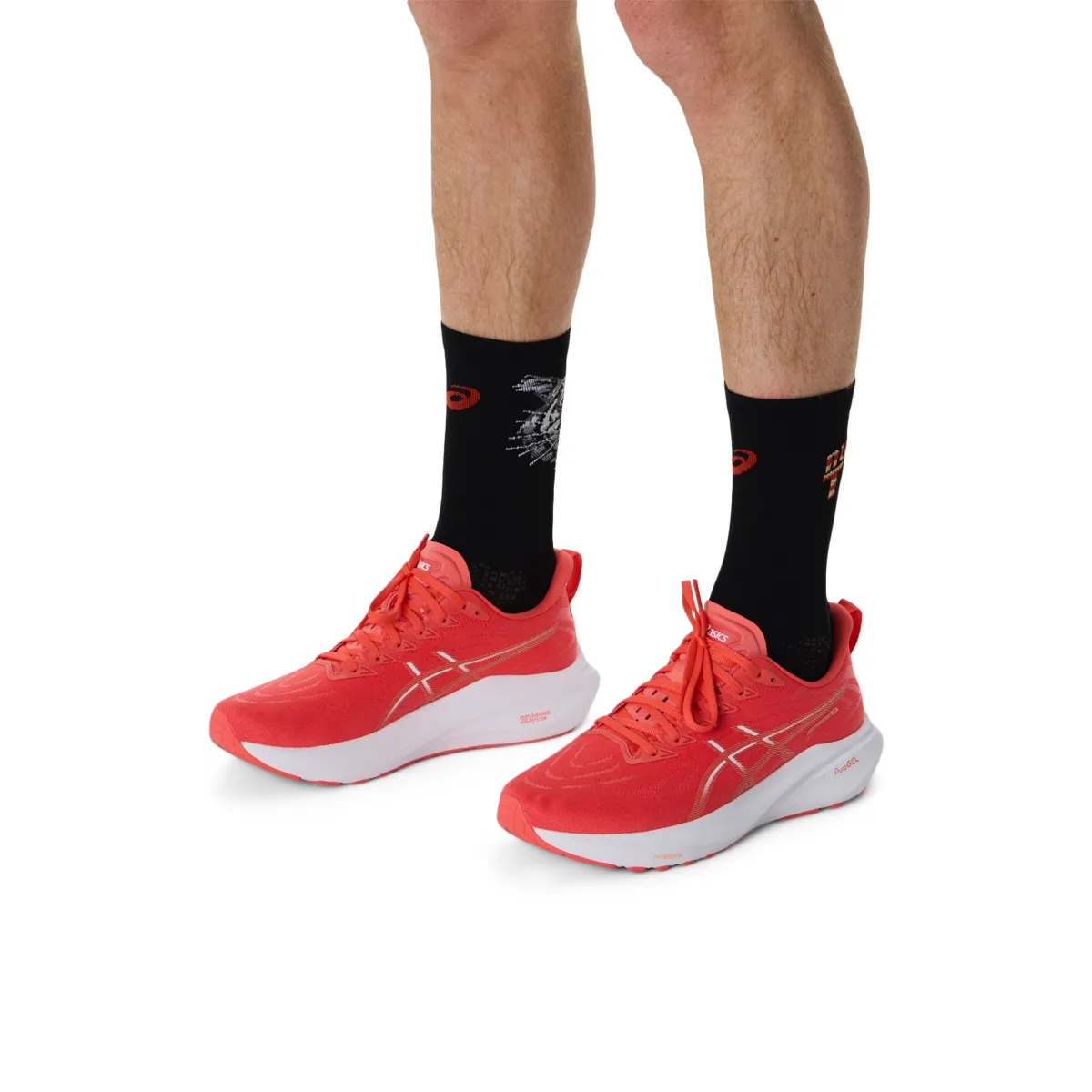 Asics Performance Run Sock Crew Performance Black/coral Reef