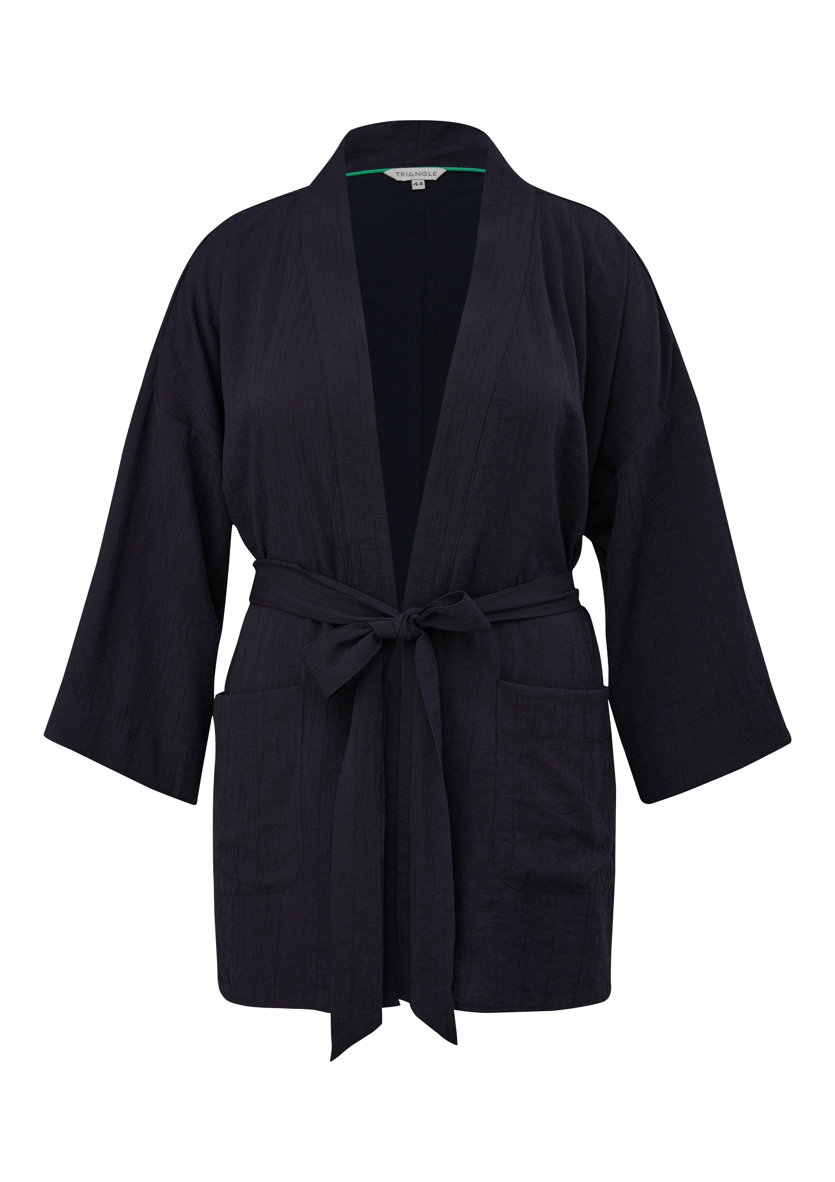 Jacke im Kimono-Stil mit Bindegürtel