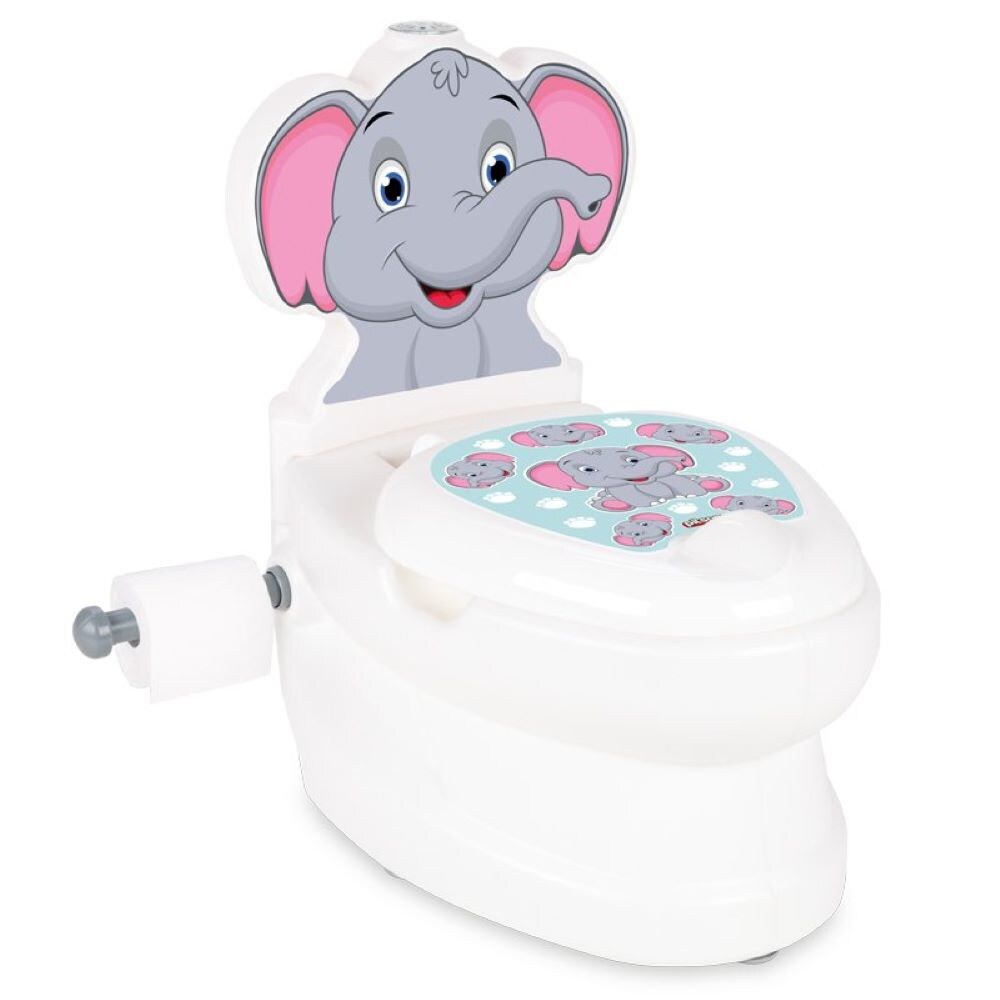 Pilsan Töpfchen Elefant 07566 Musik Licht Toilettenpapierhalter Behälter Deckel weiß