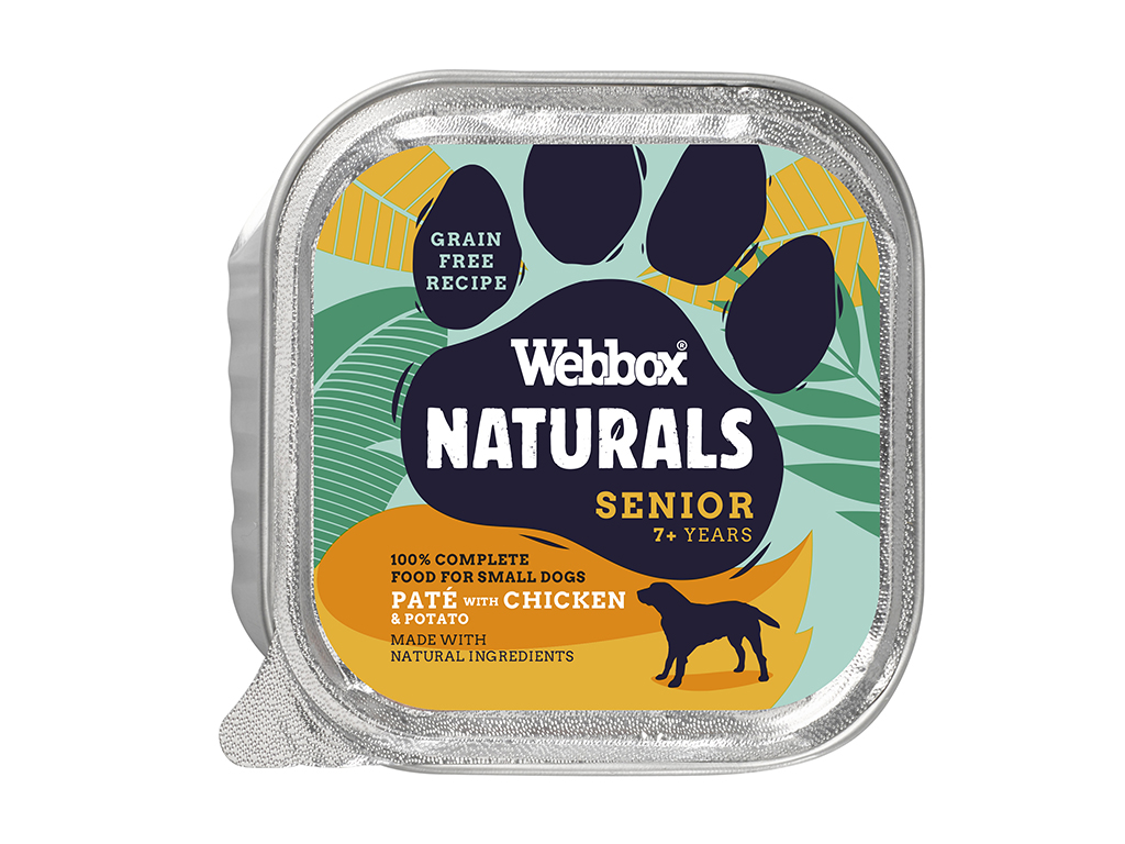 COMIDA HÚMIDA PARA CÃO WEBBOX SÉNIOR FRANGO 150G
