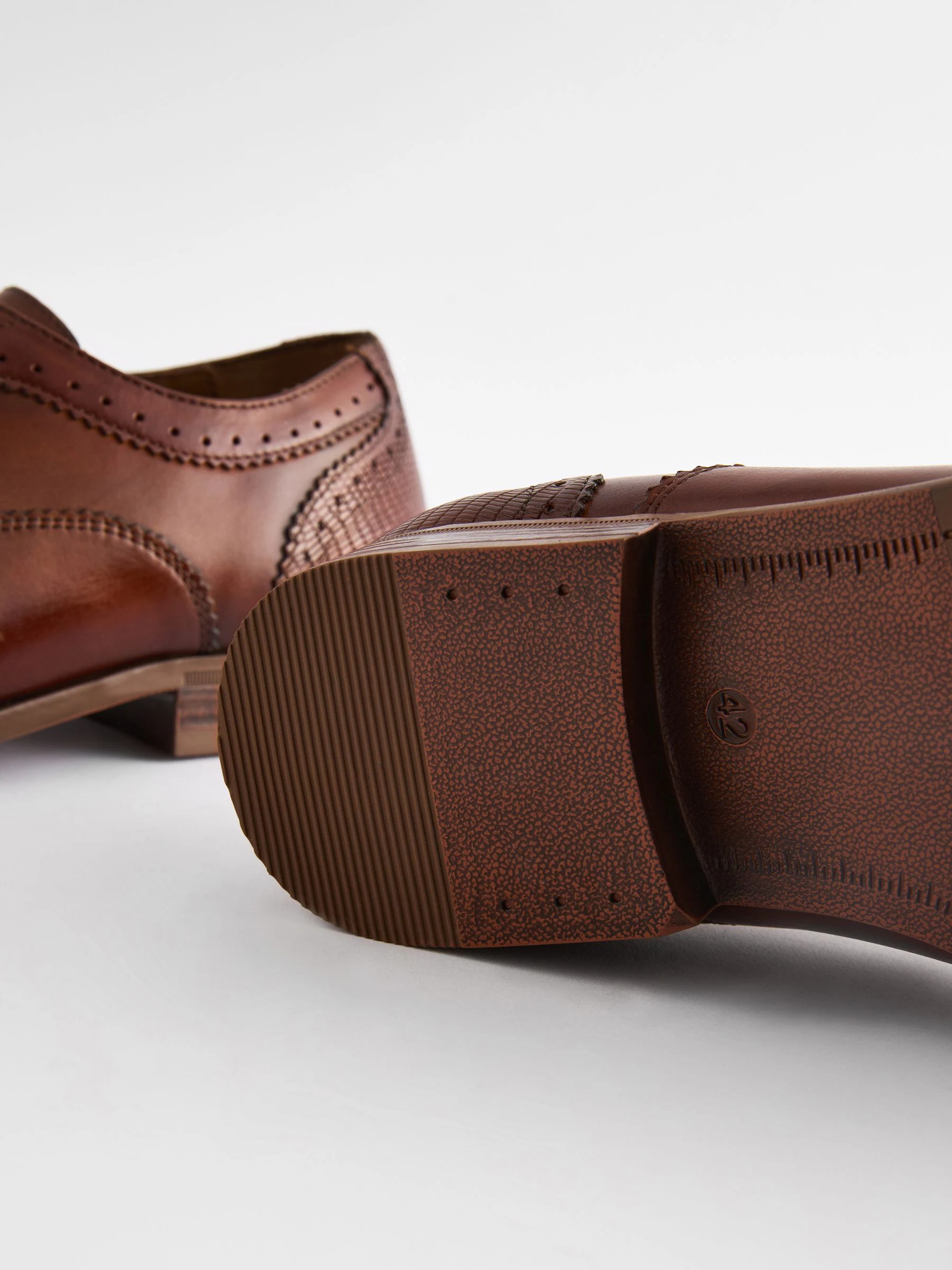 Lichtbruin - Oxford Wing Cap Brogue Shoes