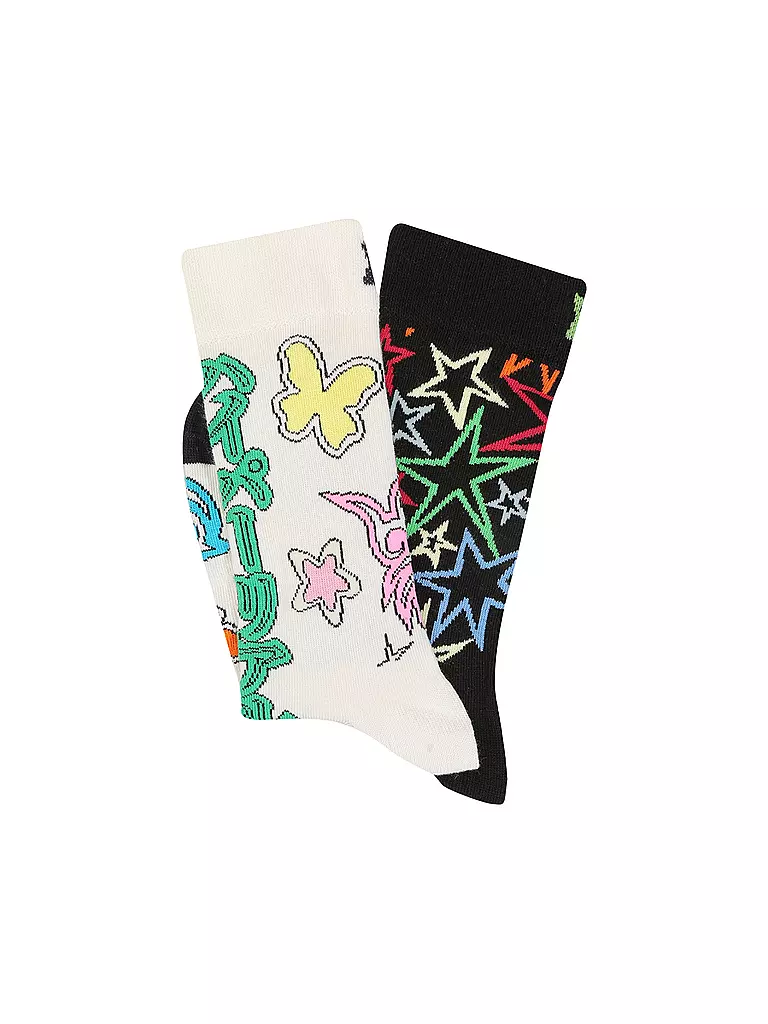 HAPPY SOCKS Damen Geschenkset SPINNING WHEEL 2er Pkg 36-40 white bunt