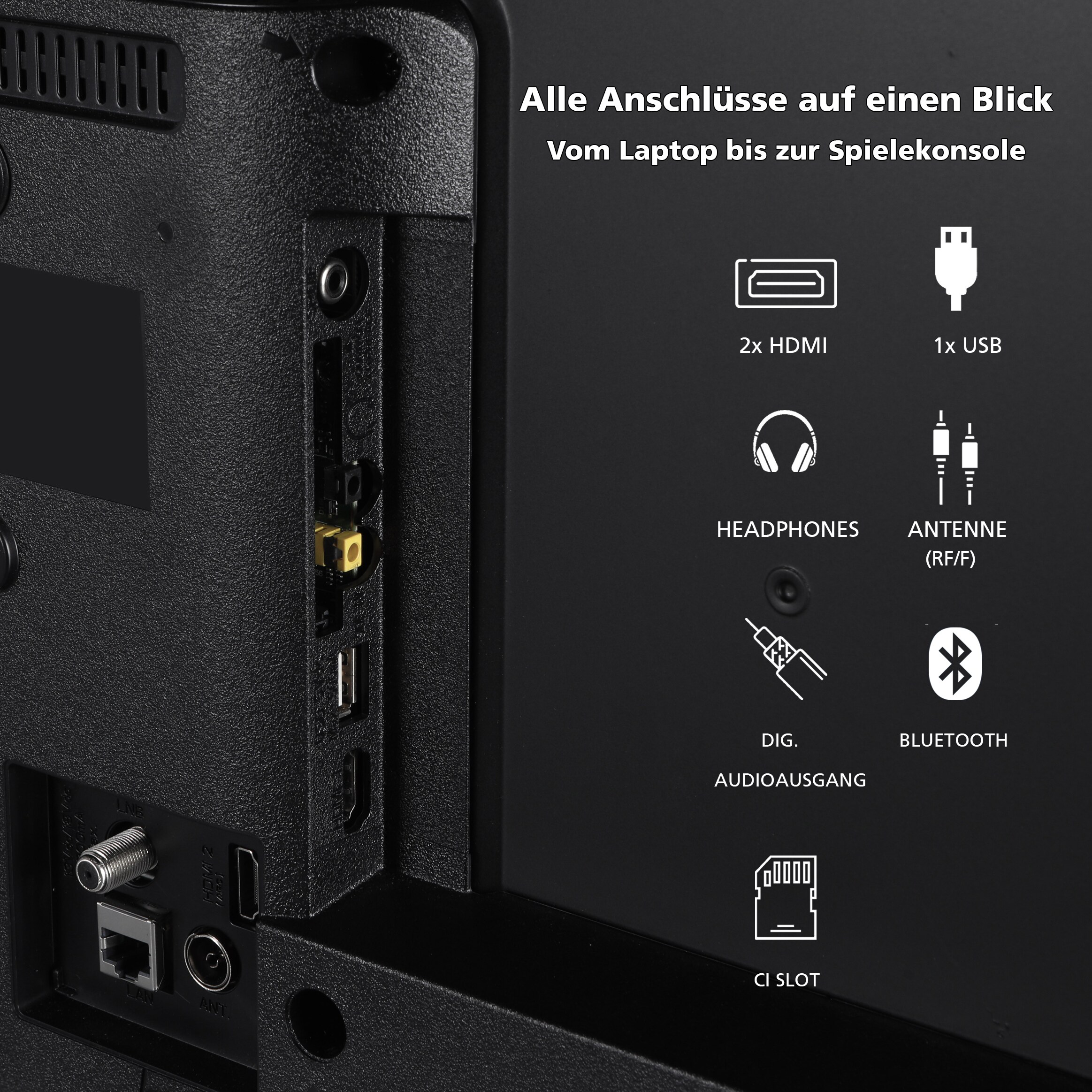 JVC LT-32VAH3355 32 Zoll Fernseher Android TV (HD-Ready Smart TV, HDR, Triple-Tuner, Google Play Store)