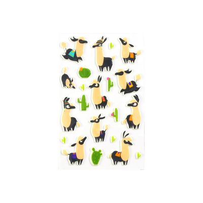 Maildor - 1 feuille gommettes lamas