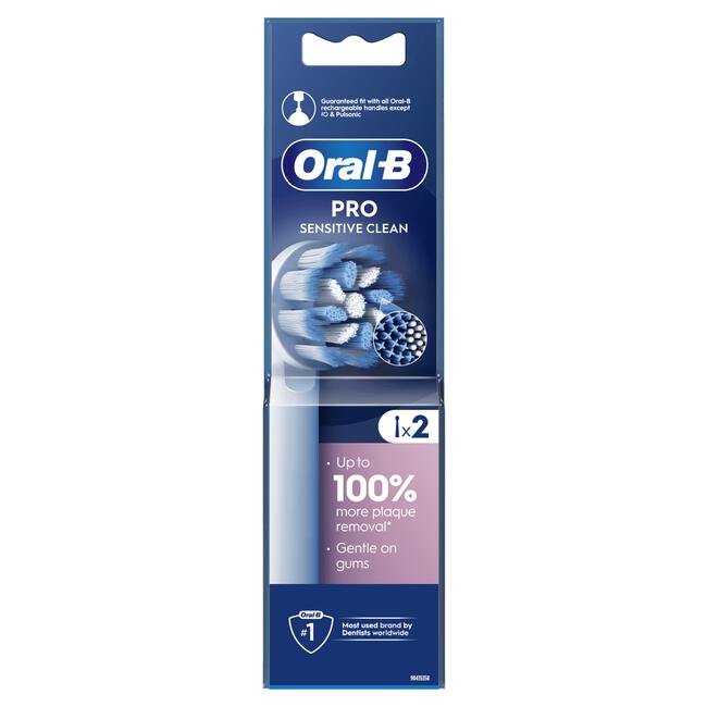 Oral-B Sensitive Clean Opzetborstels Wit 2 Stuks