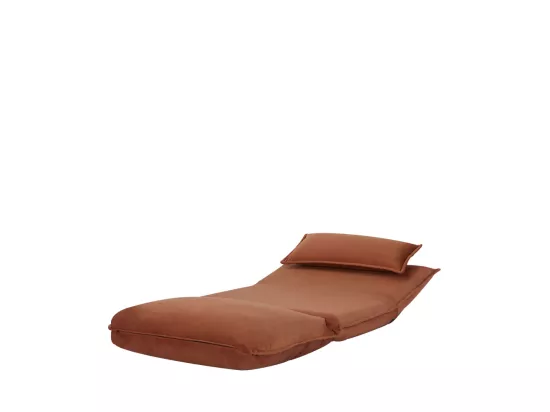 Nala - Chauffeuse convertible 1 place en velours - Rouille