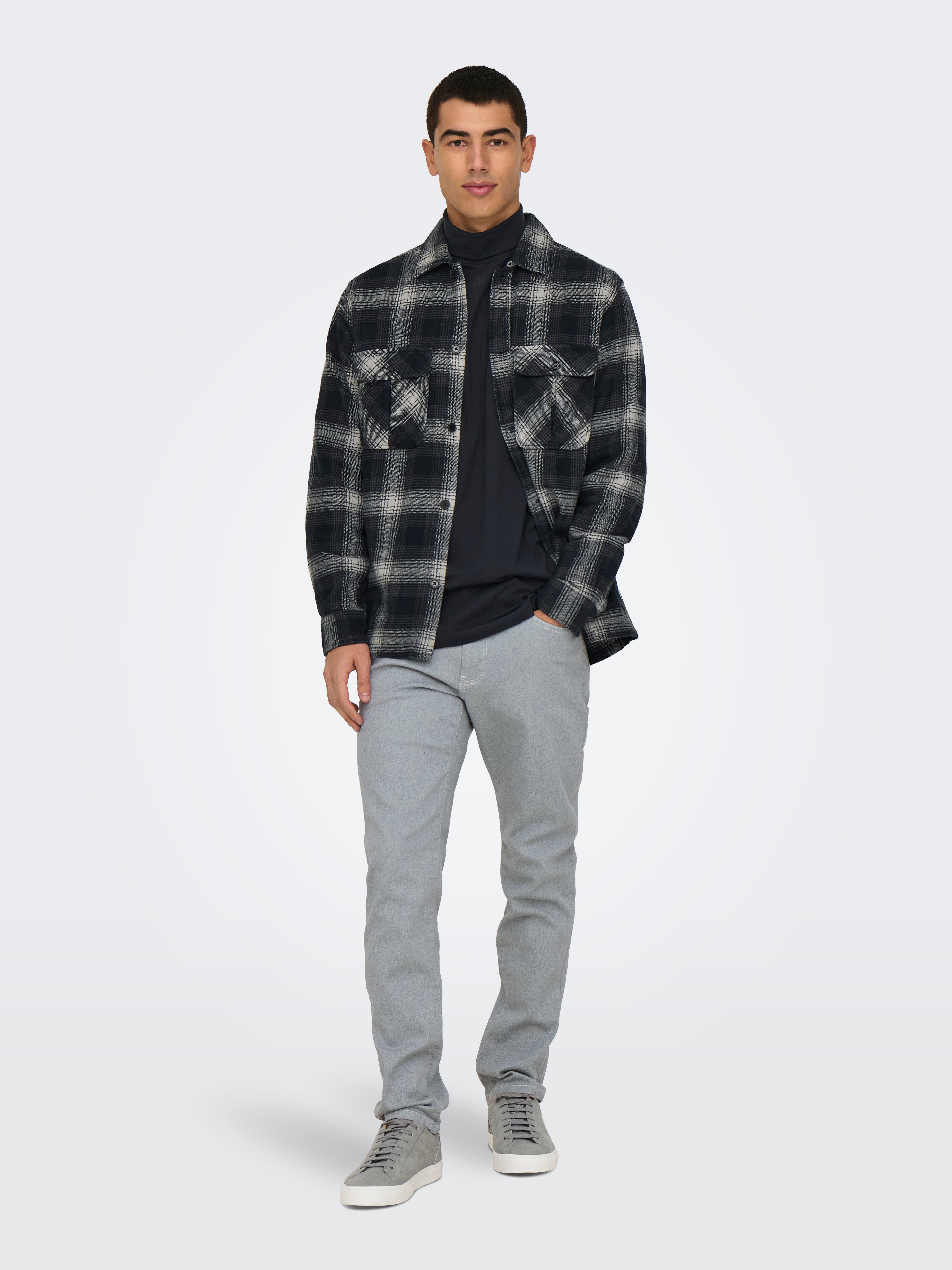 ONSWEFT Mittlere Taille Normal geschnitten Jeans Light Grey Denim